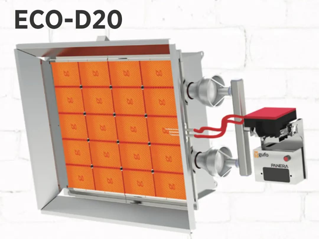 Panera GUFO ECO D20 Tek Kademeli Seramik Plakalı Radyant Isıtıcı (36 kW)