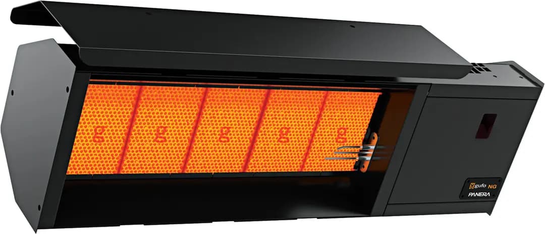 Panera GUFO NG Seramik Plakalı Radyant Isıtıcı (6,3–11,5 kW) – Çift Kademe + Kumandalı (Camsız)