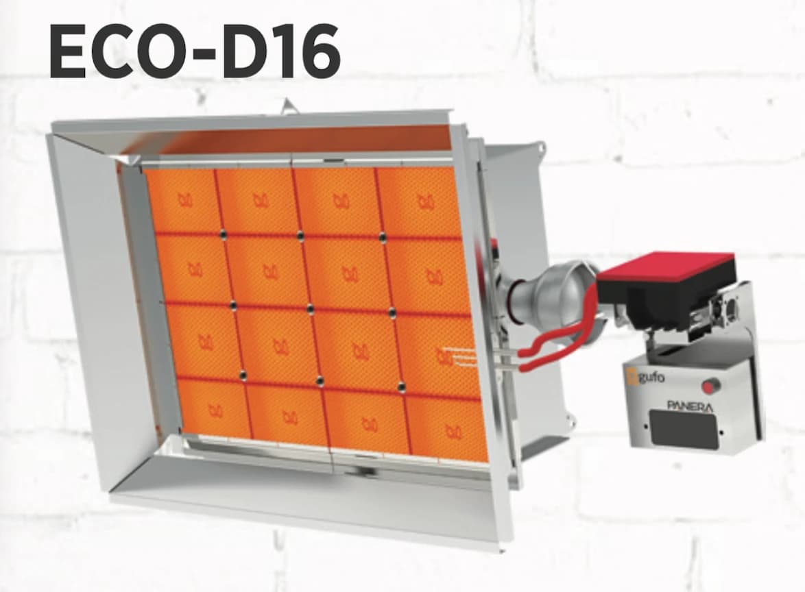 Panera GUFO ECO D16 Tek Kademeli Seramik Plakalı Radyant Isıtıcı (28,8 kW)