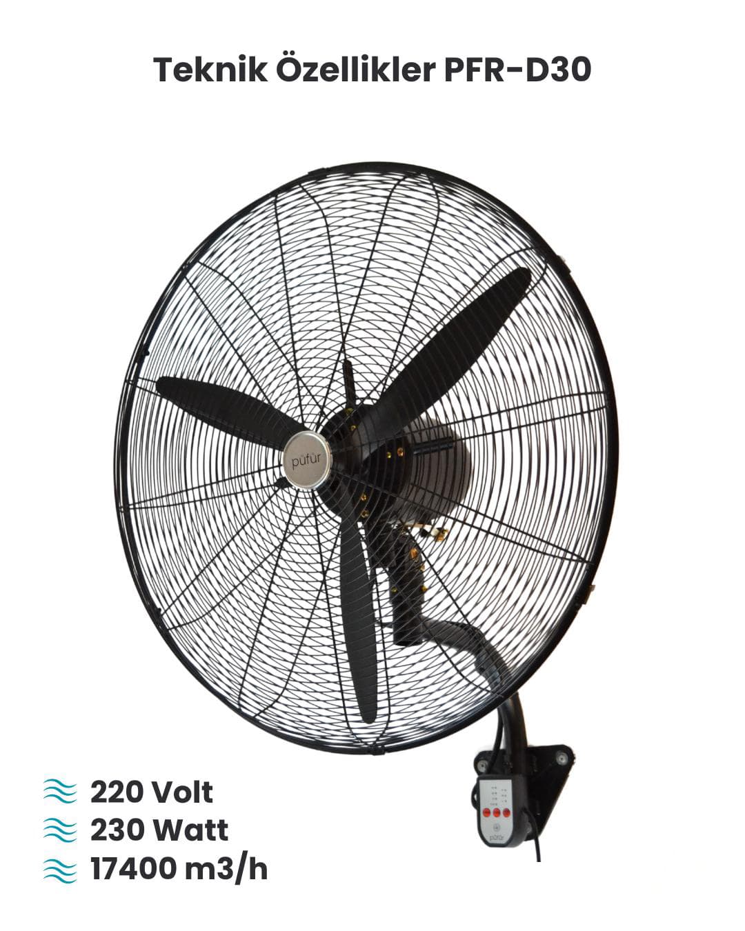 ENDÜSTRİYEL FAN 75CM KUMANDALI 10