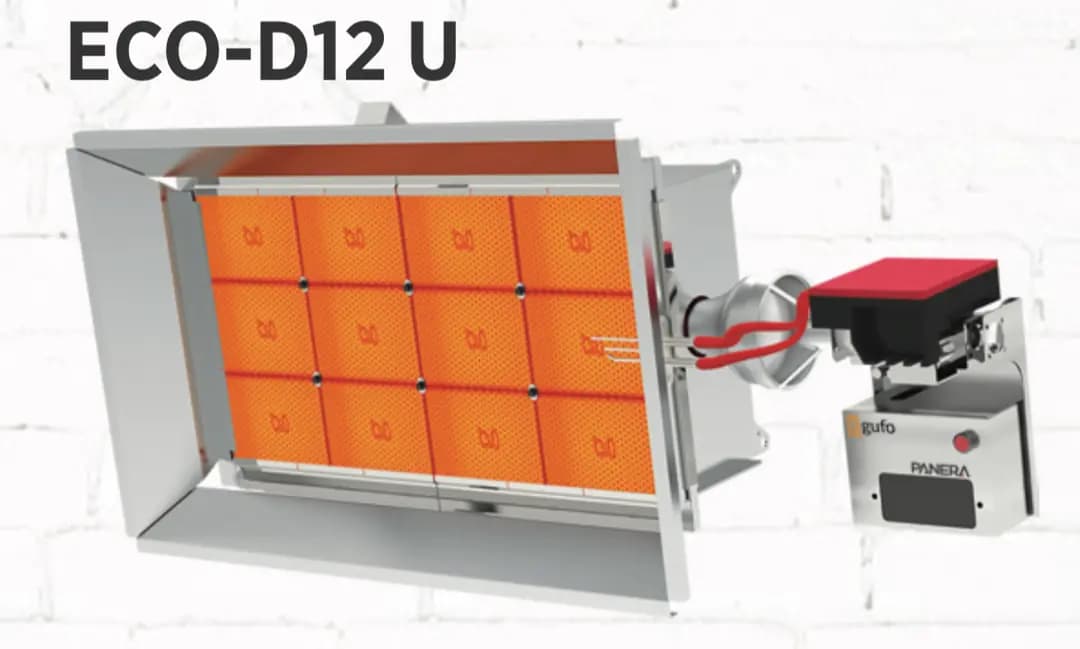 Panera GUFO ECO D12 Tek Kademeli Seramik Plakalı Radyant Isıtıcı (21,6 kW)