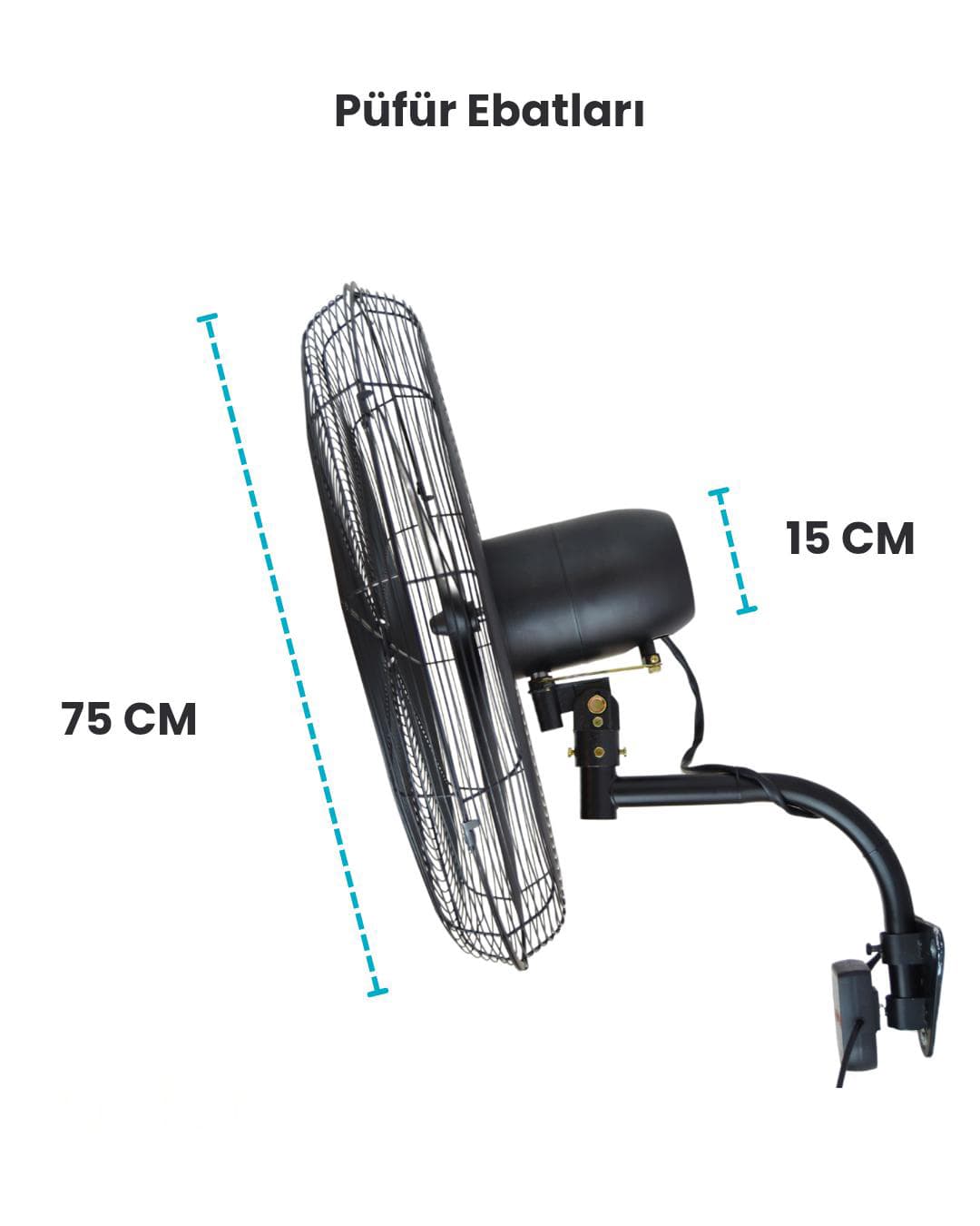 ENDÜSTRİYEL FAN 75CM KUMANDALI 12