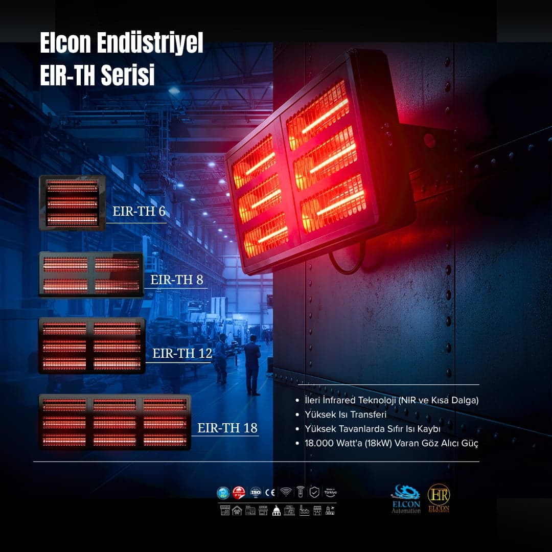 ELCON EIR-TH 18 – 18000W Mega Güç Endüstriyel IR Isıtıcı 4